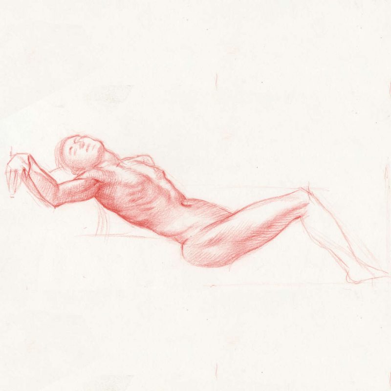 Jacopo Carucci detto Pontormo, study - Drawing by Roberto Osti
