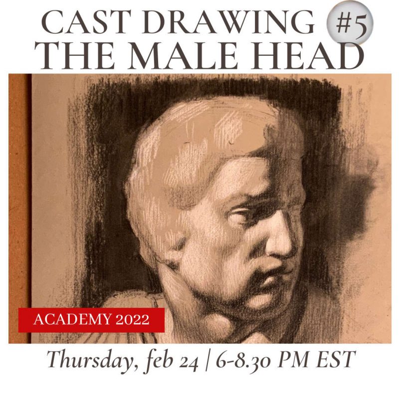 roberto osti drawing the male head cast drawing